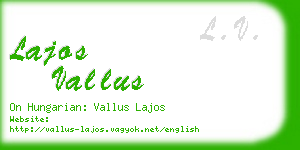 lajos vallus business card